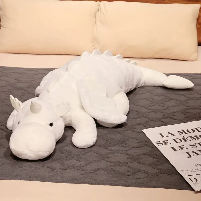 Peluche Dragon XXL - Blanc / 70cm - Peluche Dragon XXL